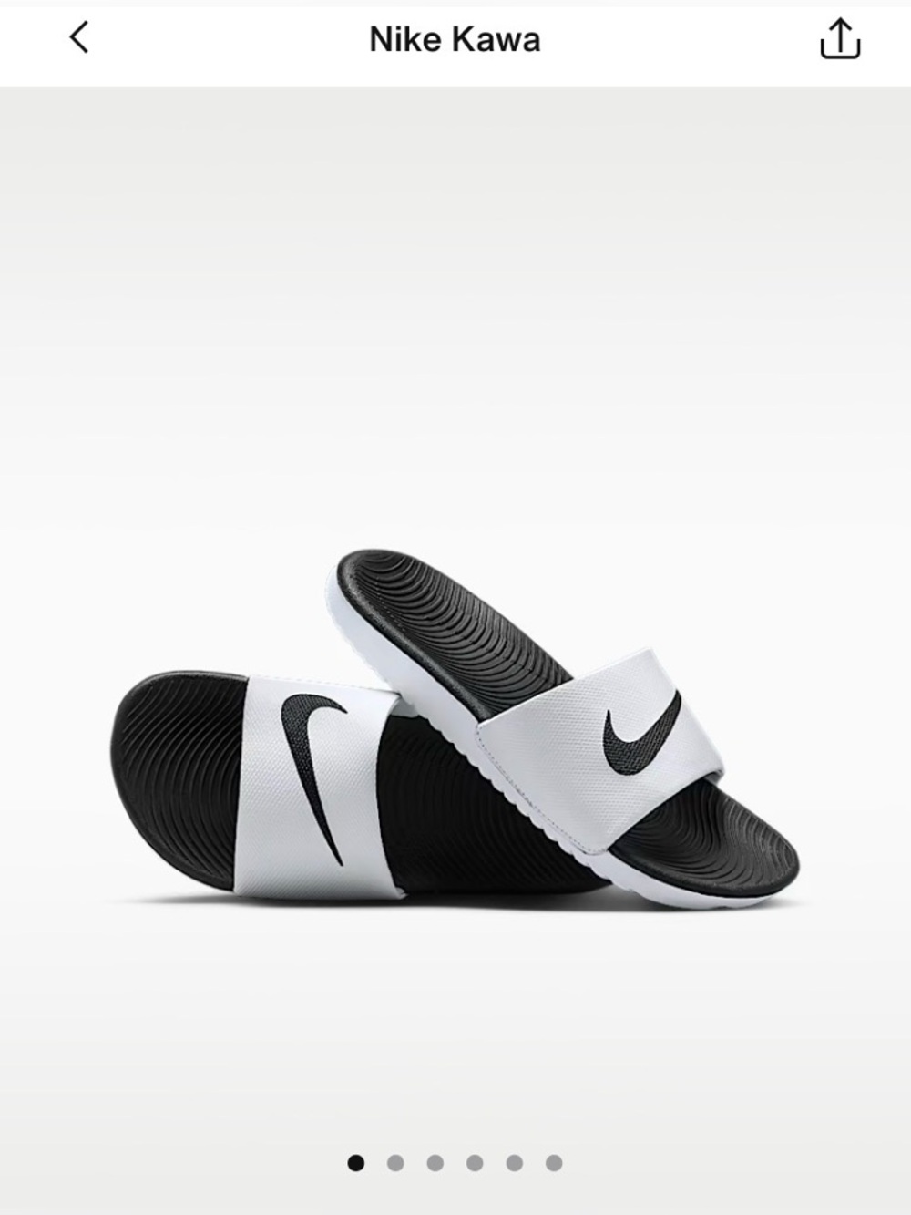 Nike Kids Black & White Swoosh Slide Sandals